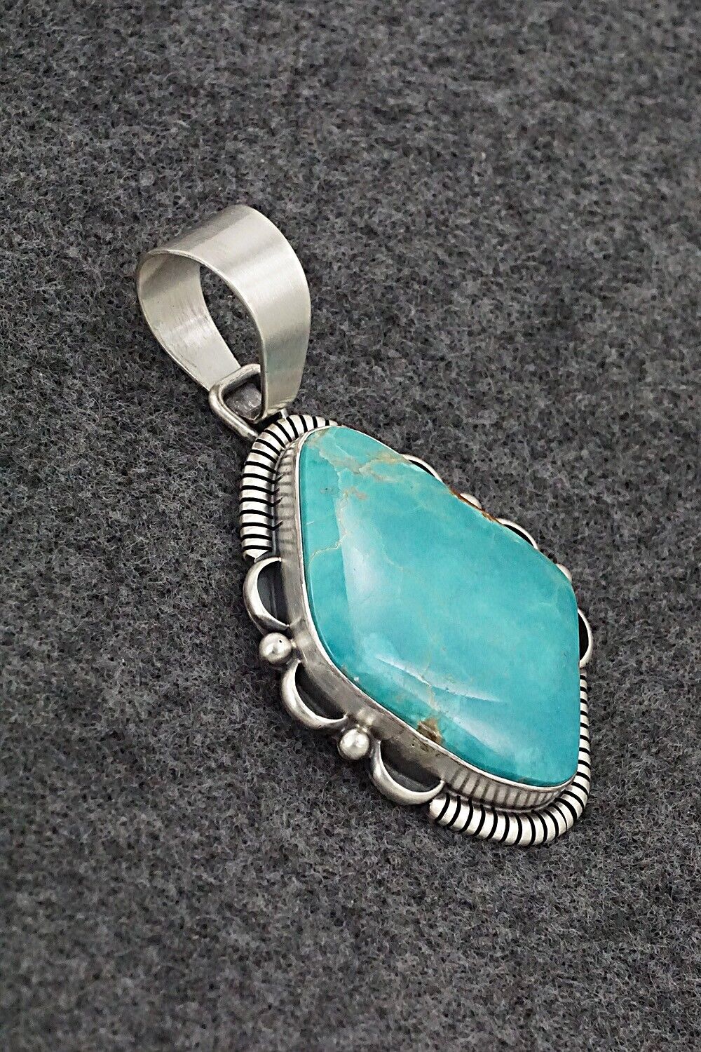 Turquoise & Sterling Silver Pendant - Daniel Benally