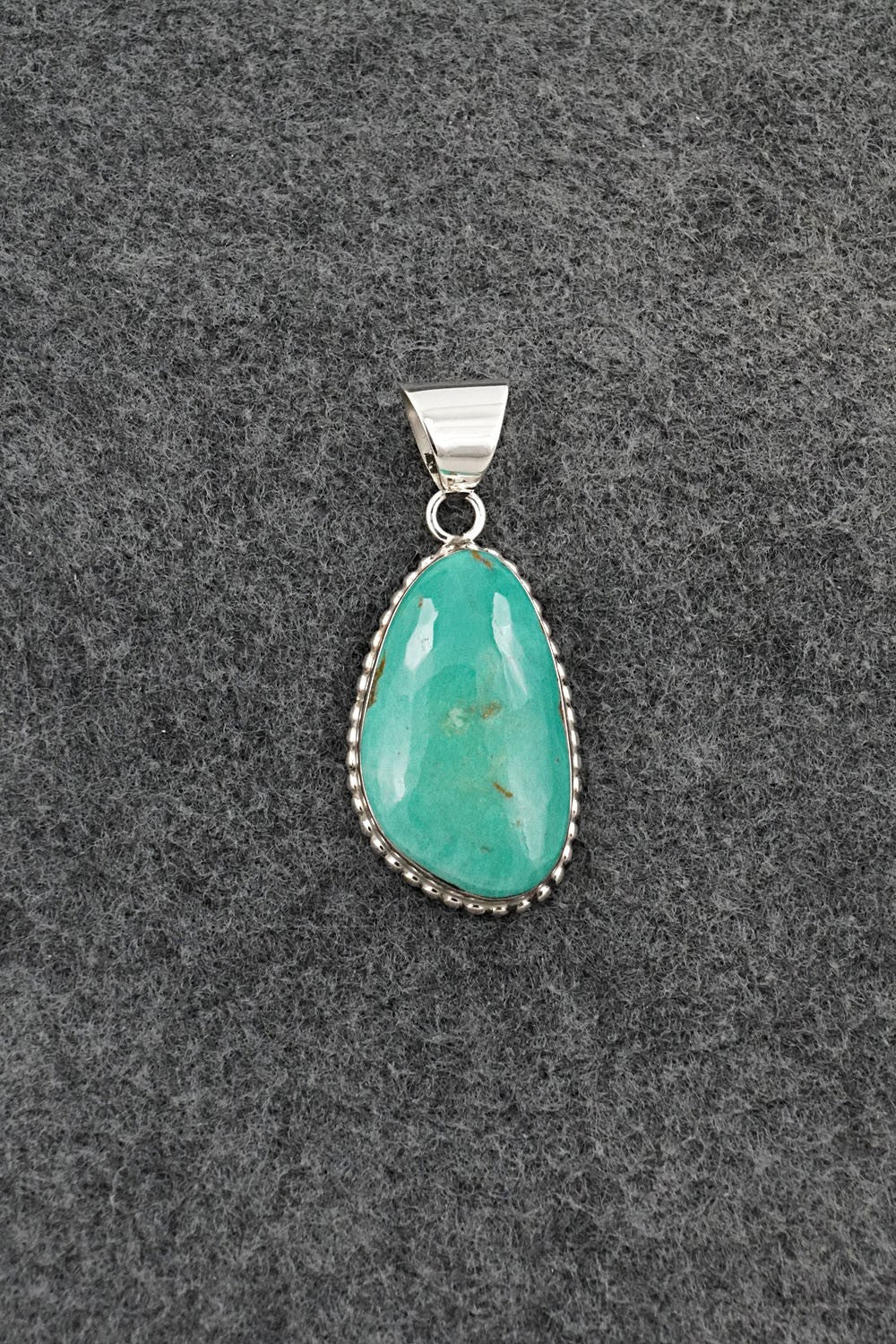 Turquoise & Sterling Silver Pendant - Larry Castillo