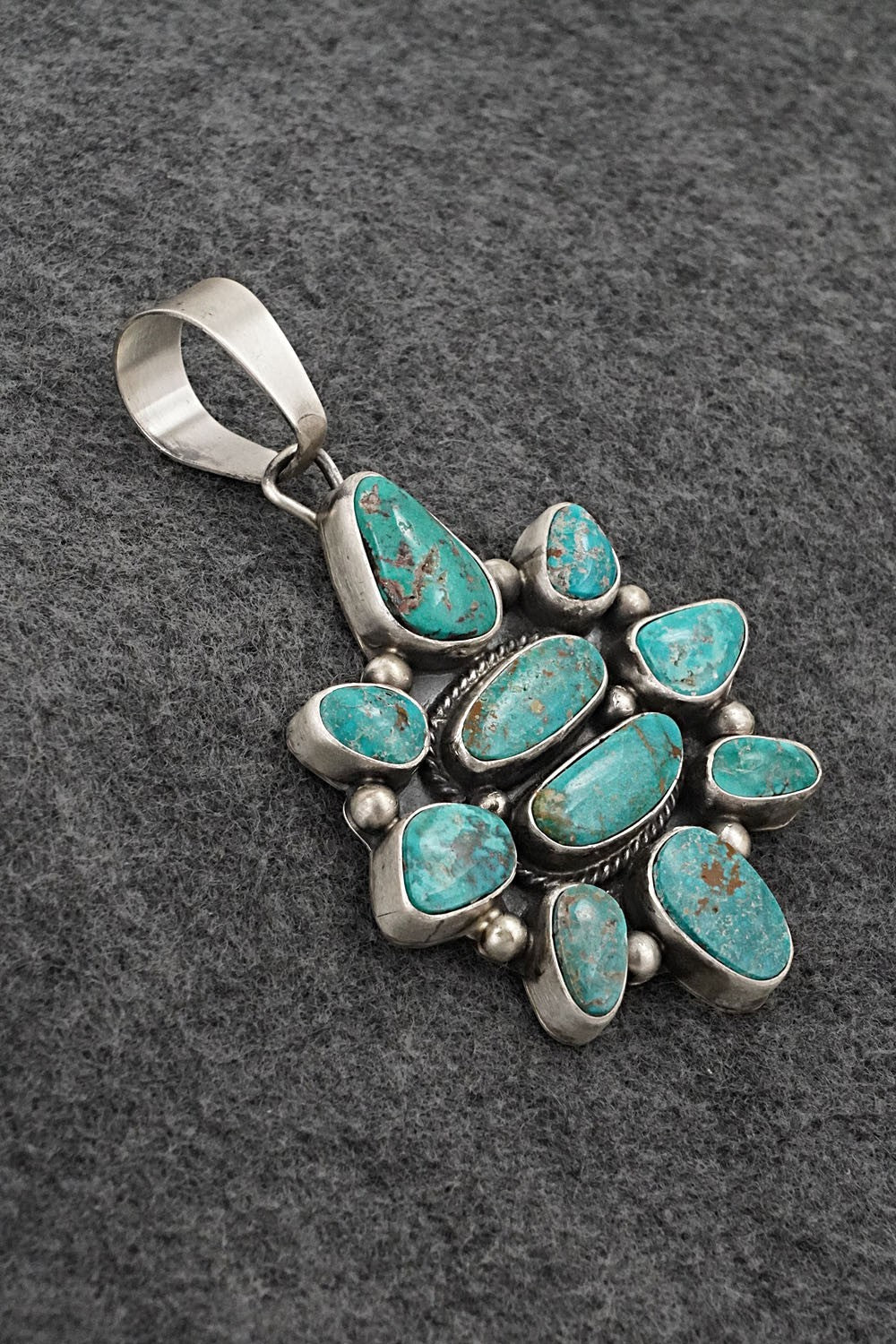 Turquoise & Sterling Silver Pendant - Kathleen Livingston
