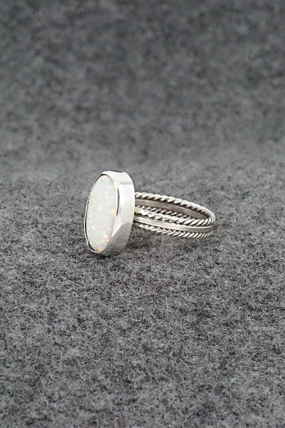 Opalite & Sterling Silver Ring - Isabelle Yazzie - Size 7.75