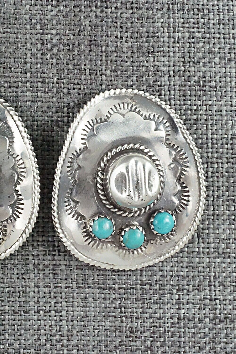 Turquoise & Sterling Silver Earrings - Bobby Platero