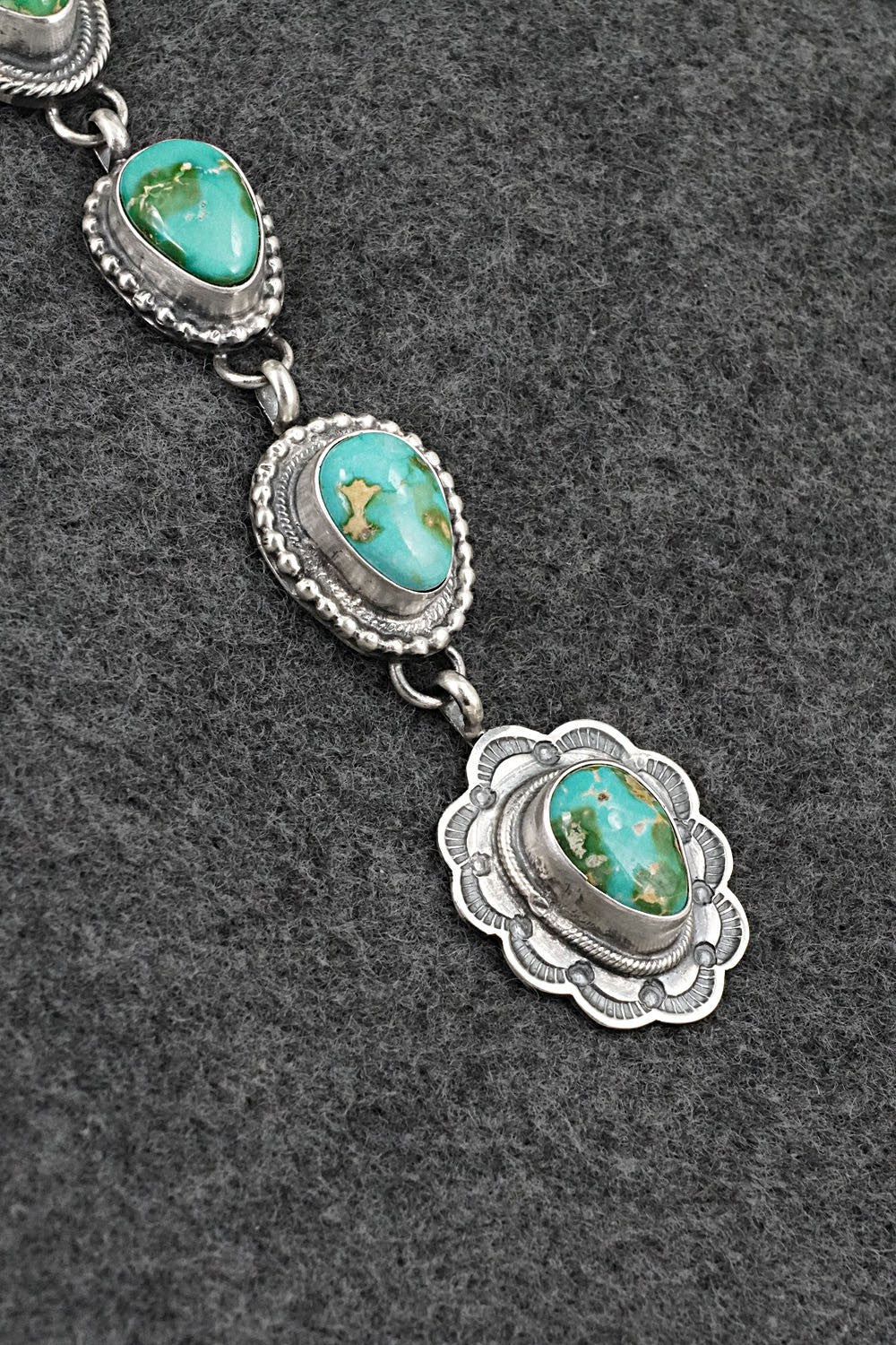 Turquoise & Sterling Silver Necklace - Bobby Johnson