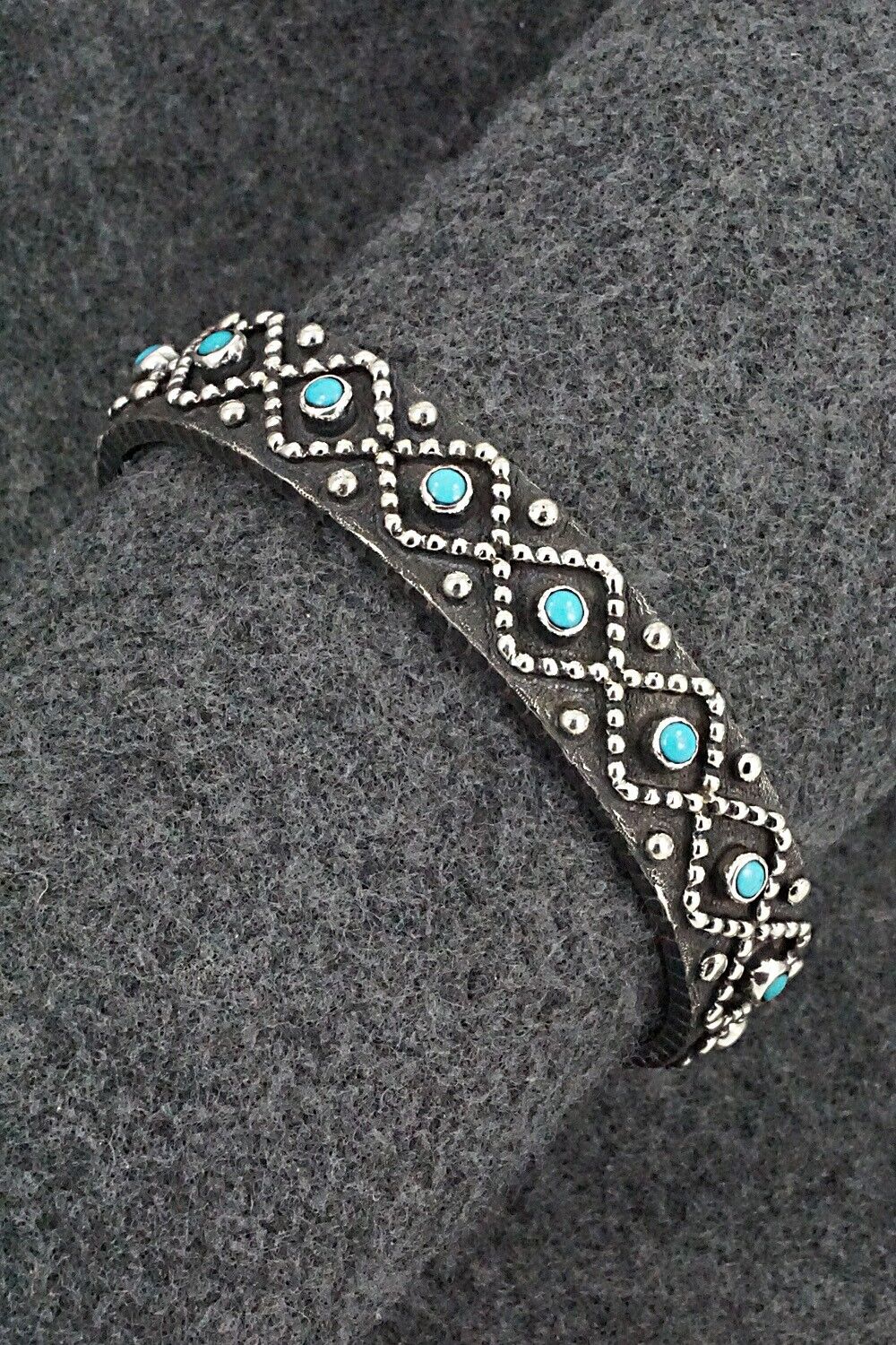 Turquoise & Sterling Silver Bracelet - Ernest Rangel