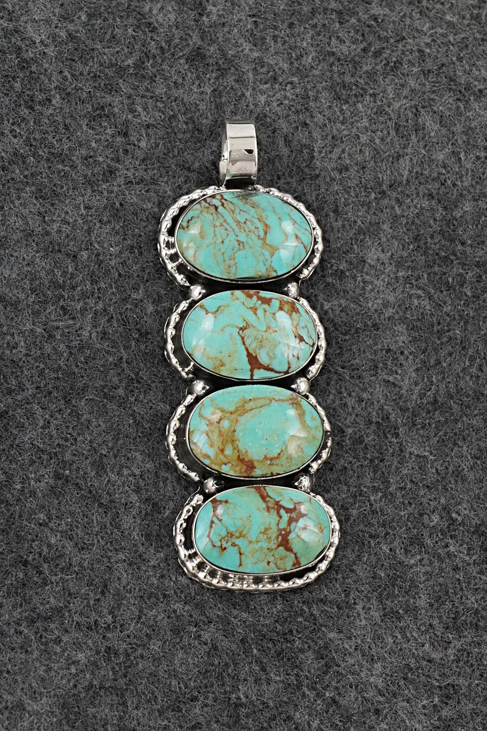 Turquoise & Sterling Silver Pendant - Marie Bahe