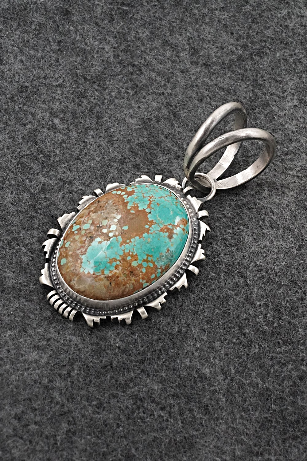 Turquoise & Sterling Silver Pendant - Randy Billy
