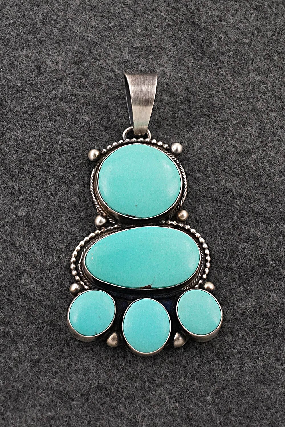 Turquoise & Sterling Silver Pendant - Kathleen Chavez