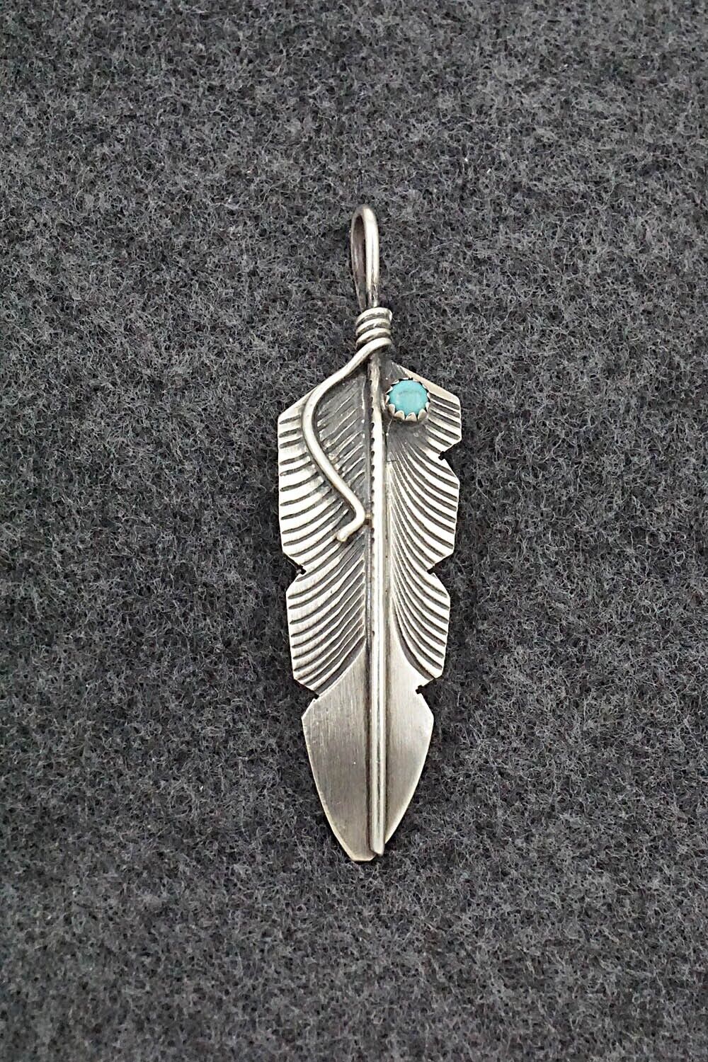 Turquoise & Sterling Silver Pendant - Chris Charley