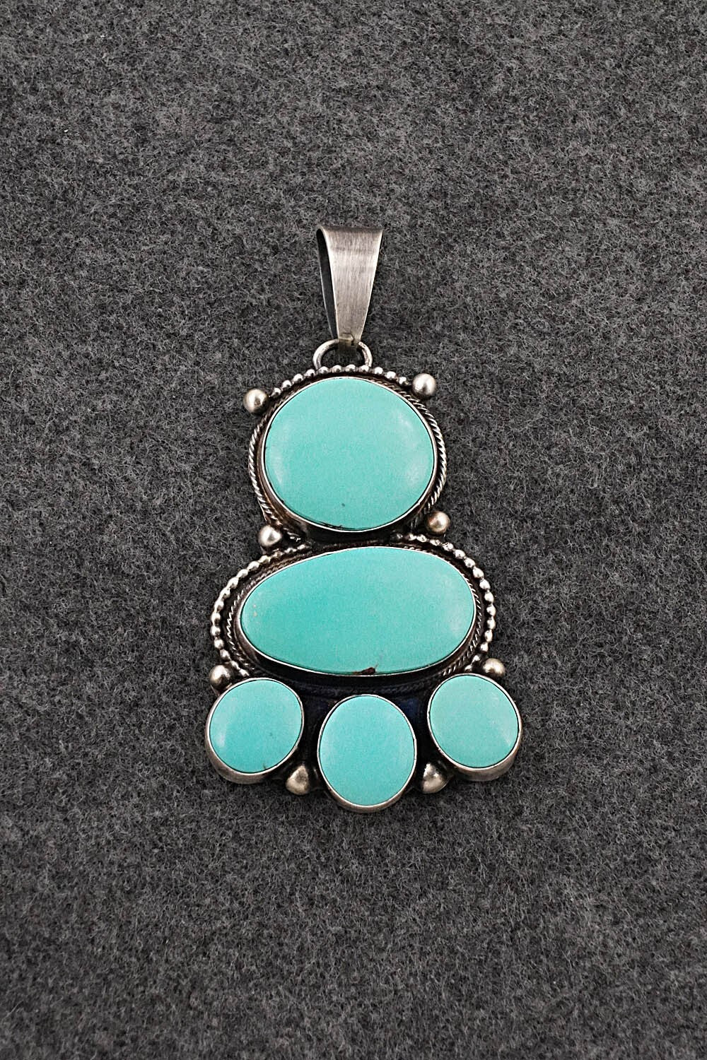 Turquoise & Sterling Silver Pendant - Kathleen Chavez
