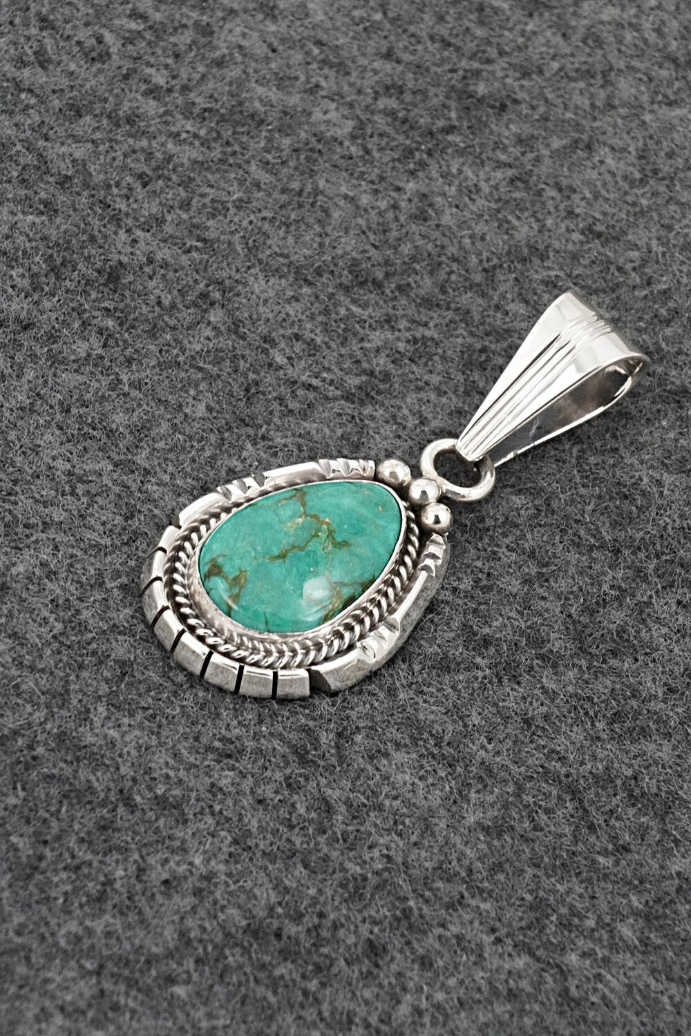Turquoise & Sterling Silver Pendant - Samuel Yellowhair