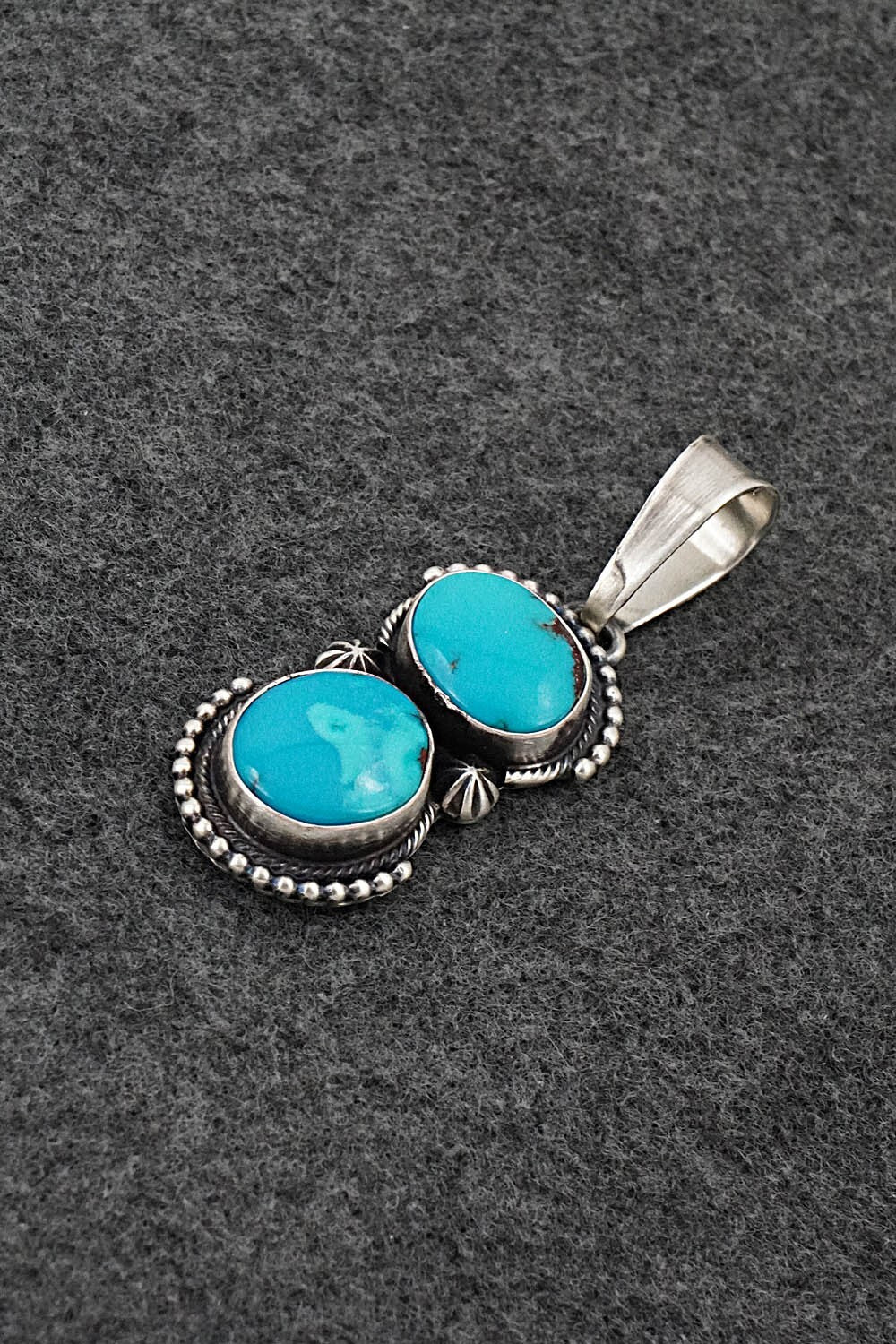 Turquoise & Sterling Silver Pendant - Darrin Livingston