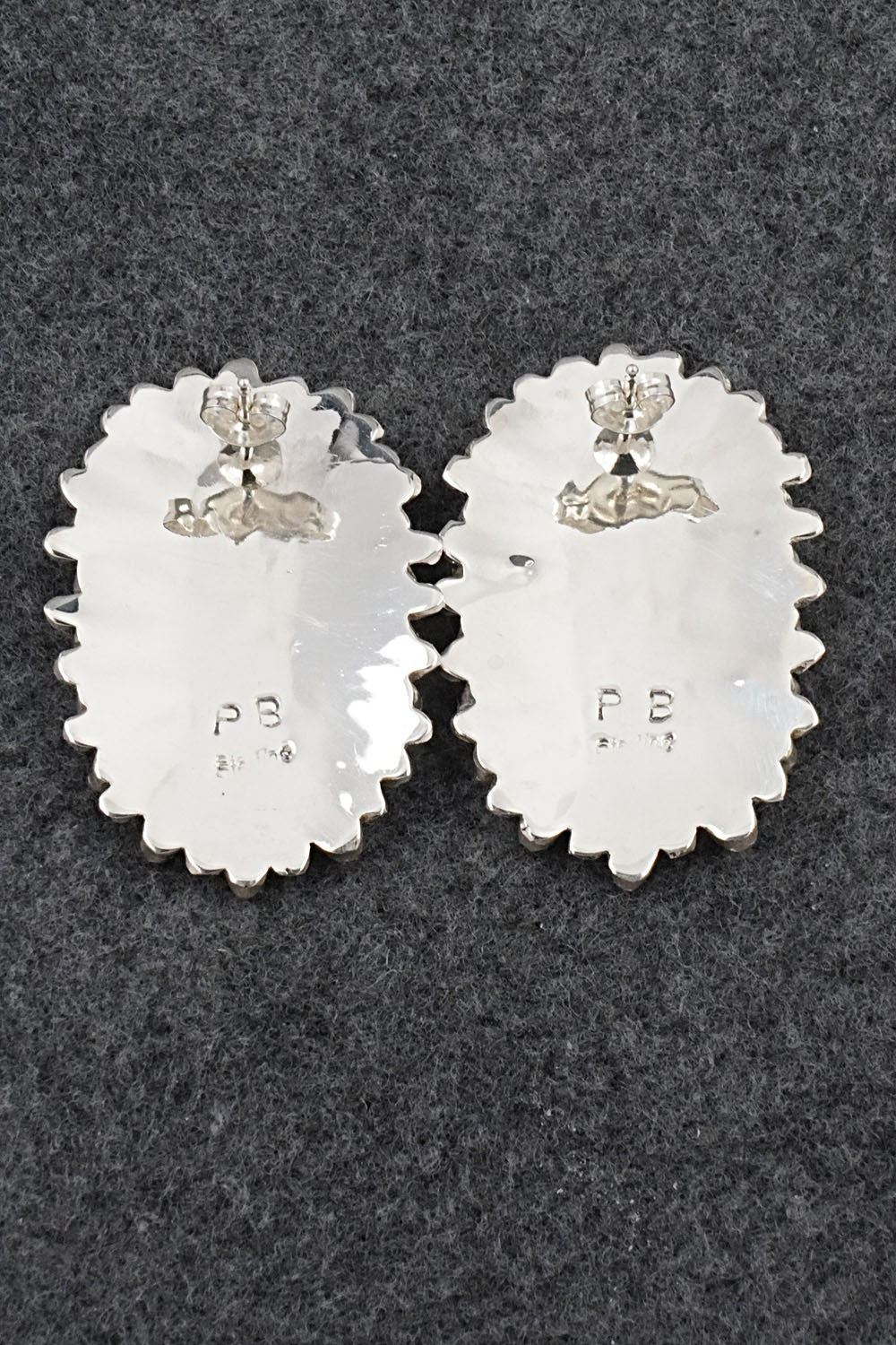 Coral & Sterling Silver Earrings - Philena Byjoe