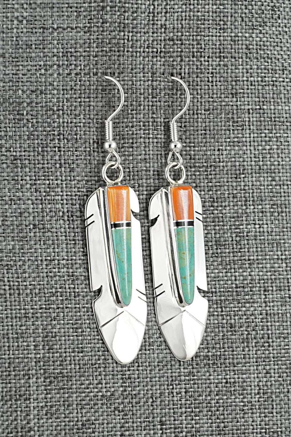 Multi-Stone & Sterling Silver Earrings - Marilyn Yazzie