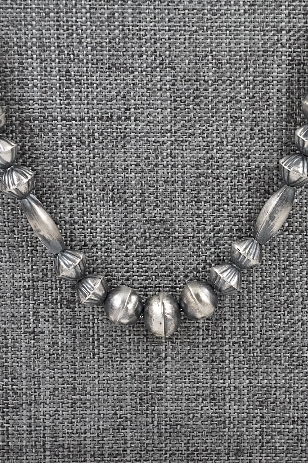 Sterling Silver Navajo Pearl Necklace 26" - Vintage
