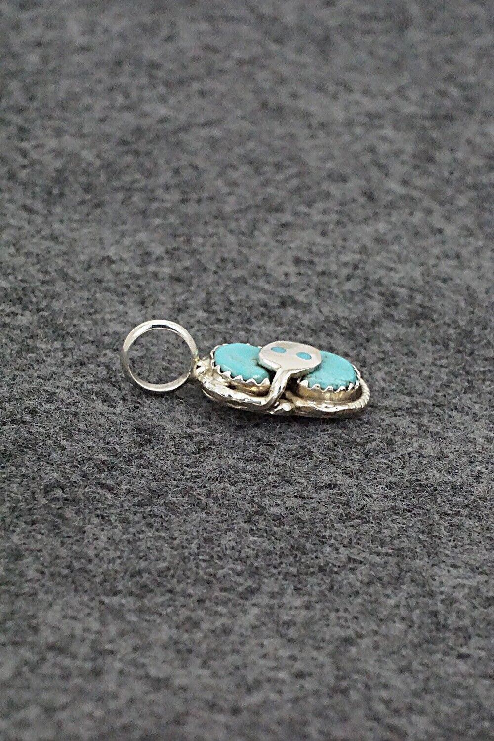 Turquoise and Sterling Silver Pendant - Joy Calavaza