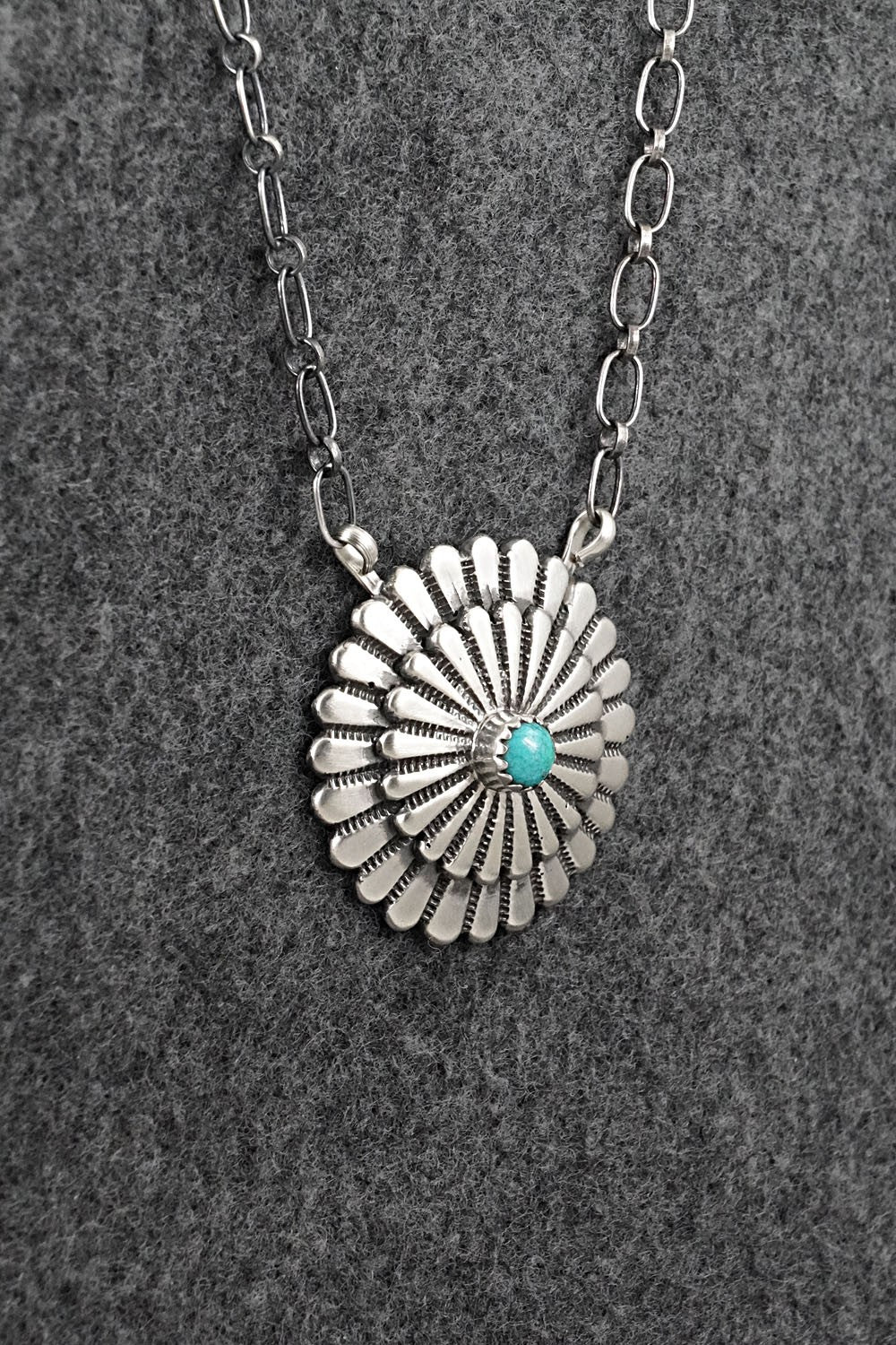 Turquoise & Sterling Silver Necklace - Sheldon Mariano