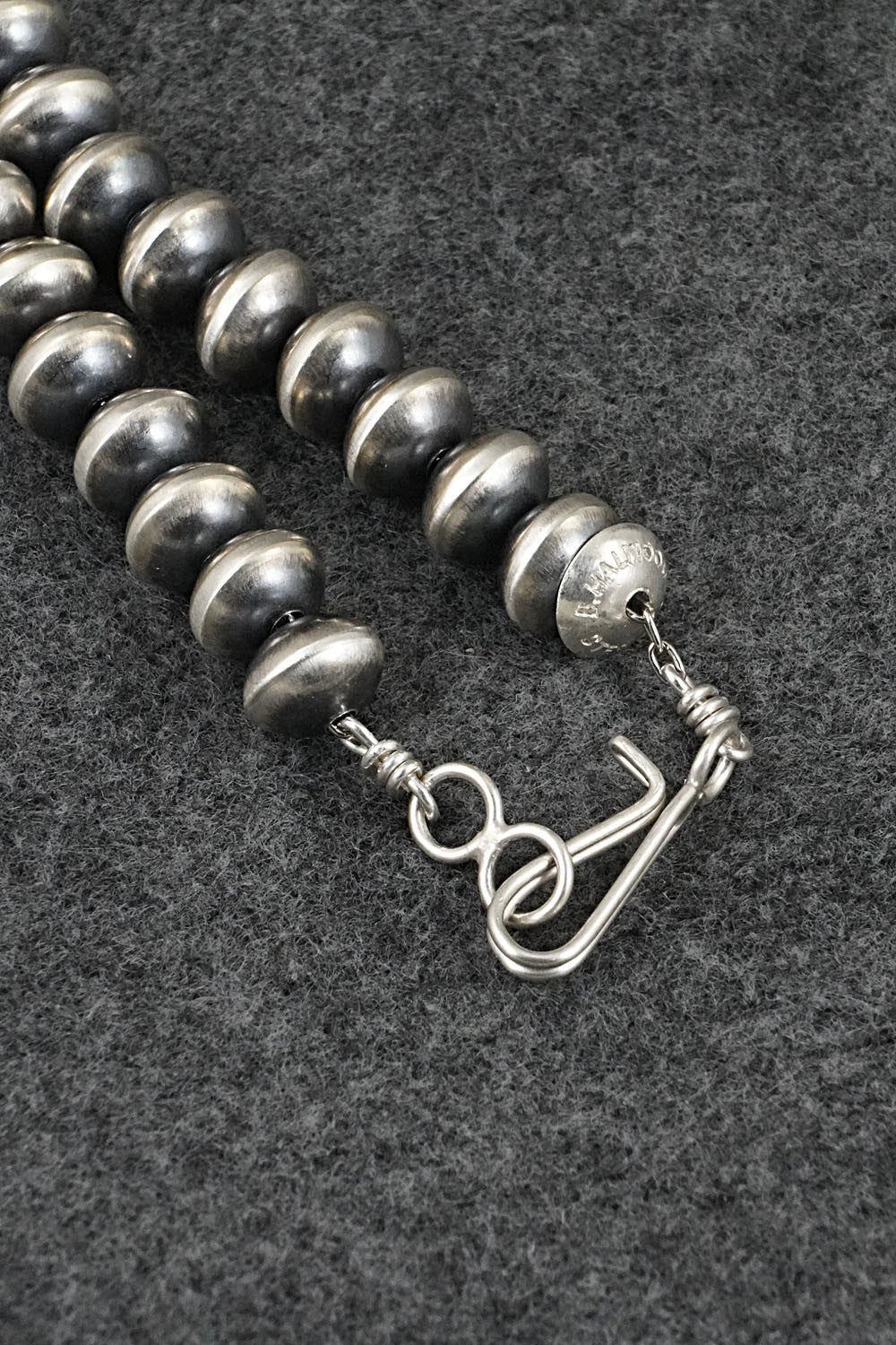 Sterling Silver Navajo Pearl Necklace 22" - Bryannen Halwood