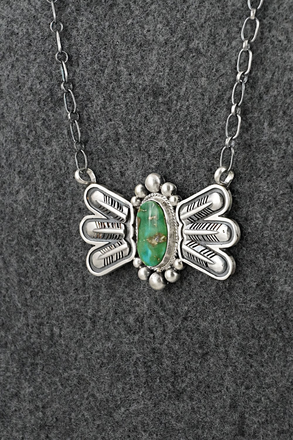 Turquoise & Sterling Silver Necklace - Verley Betone