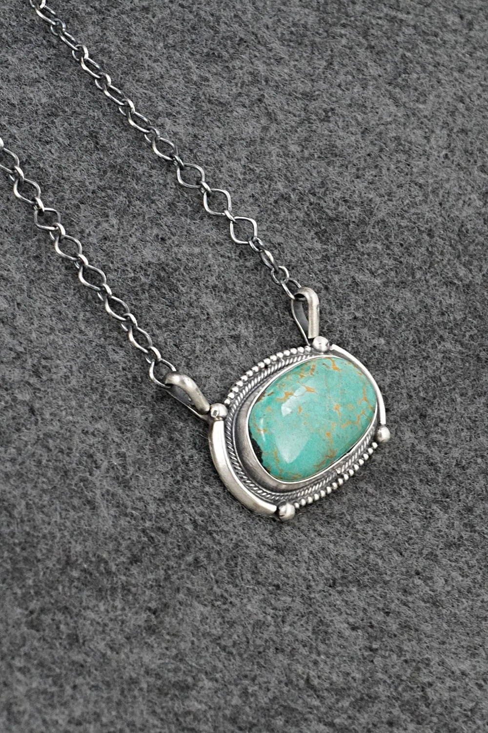 Turquoise & Sterling Silver Necklace - Bobby Johnson