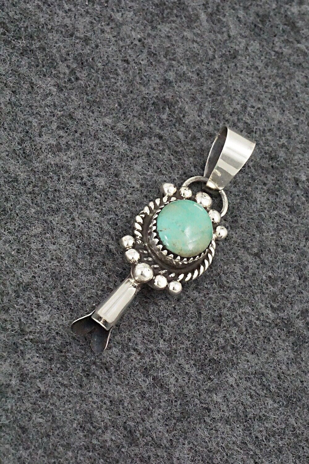 Turquoise and Sterling Silver Pendant - Vernon Johnson