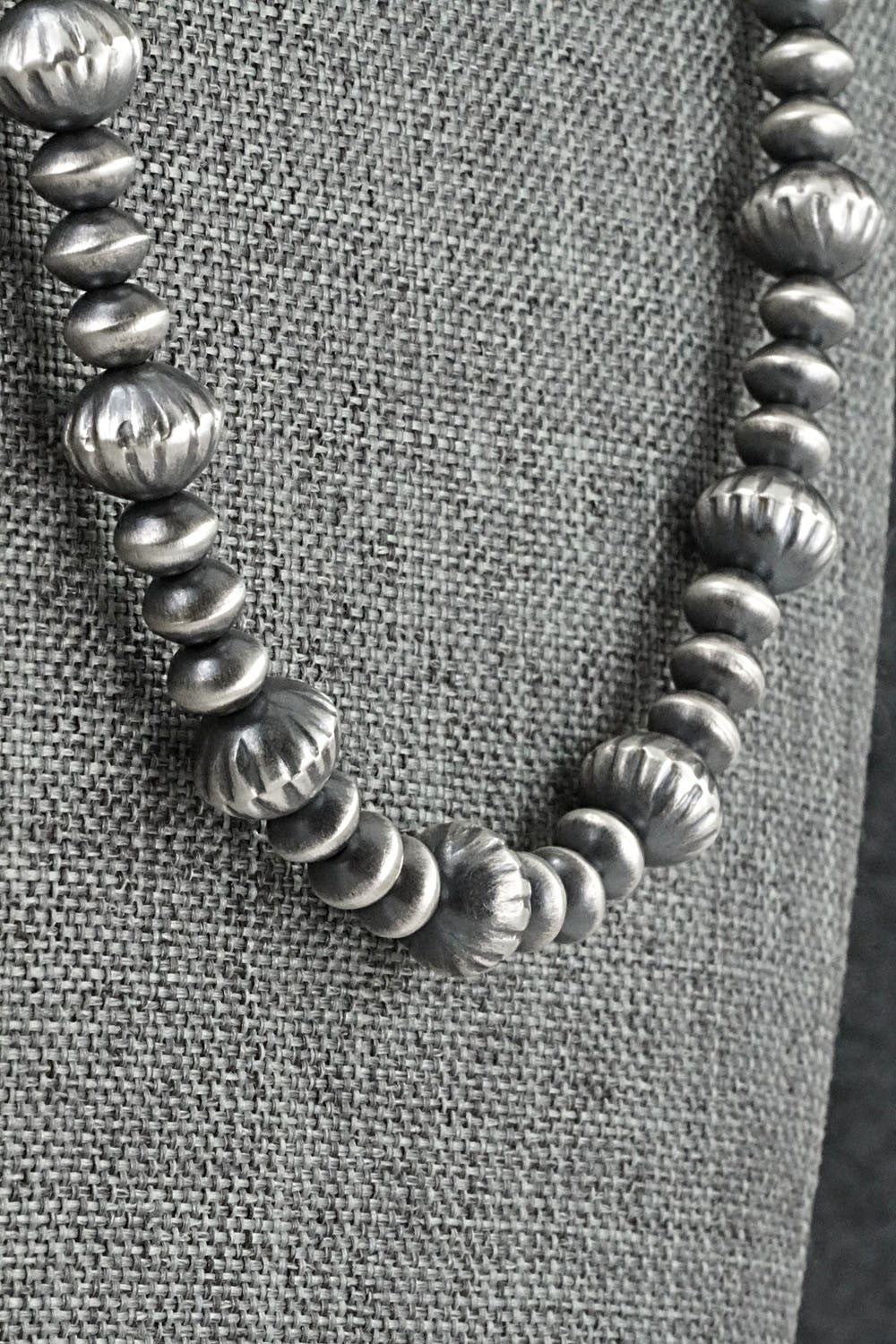 Sterling Silver Navajo Pearl Necklace 22" - Tonisha Haley