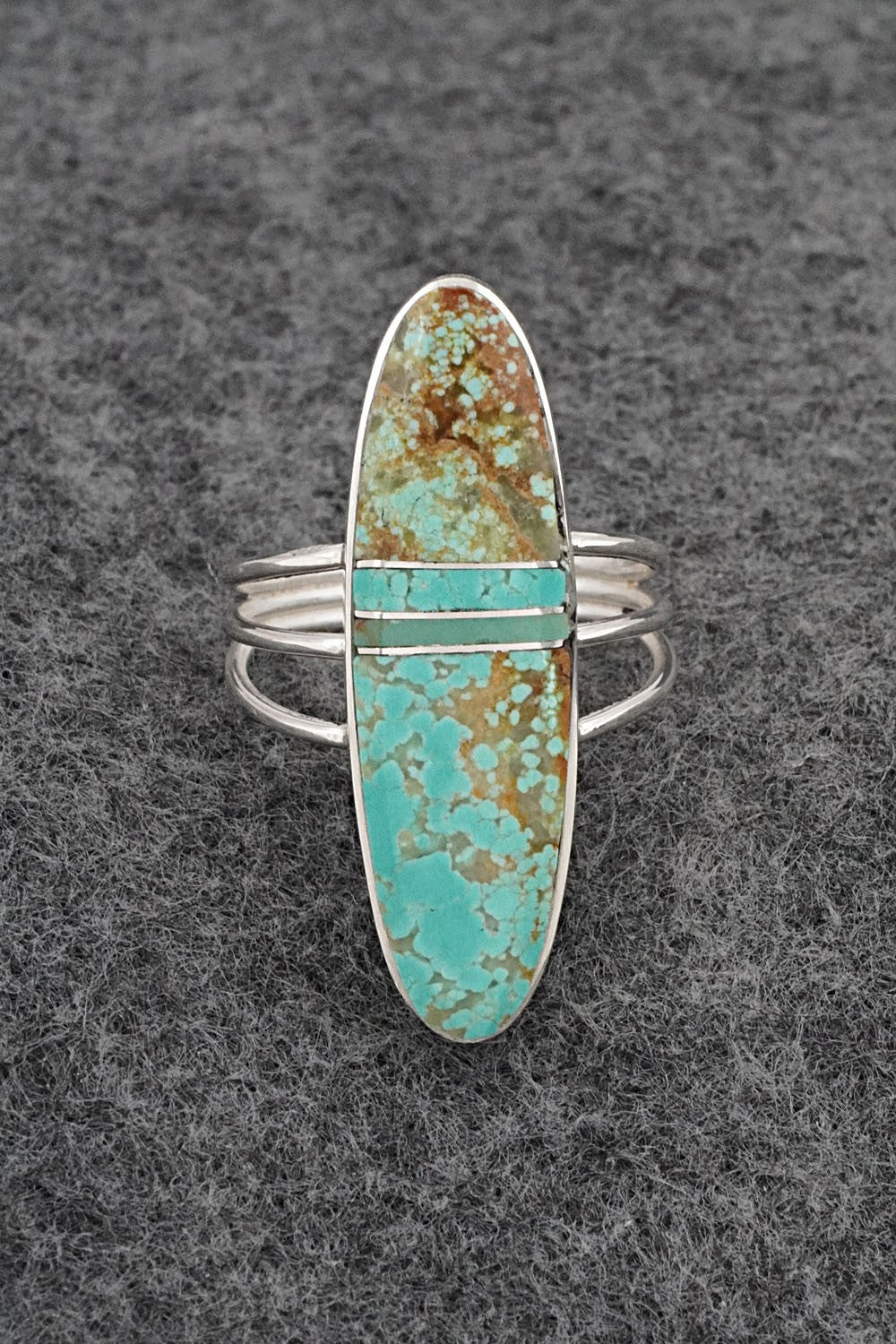 Turquoise & Sterling Silver Ring - Harold Smith - Size 8.25