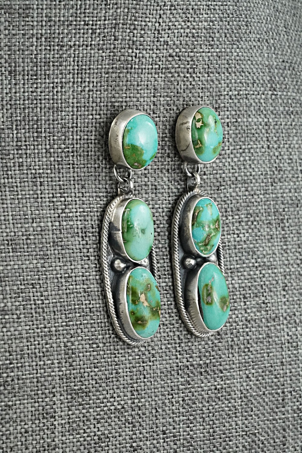 Turquoise & Sterling Silver Earrings - Randy Billy