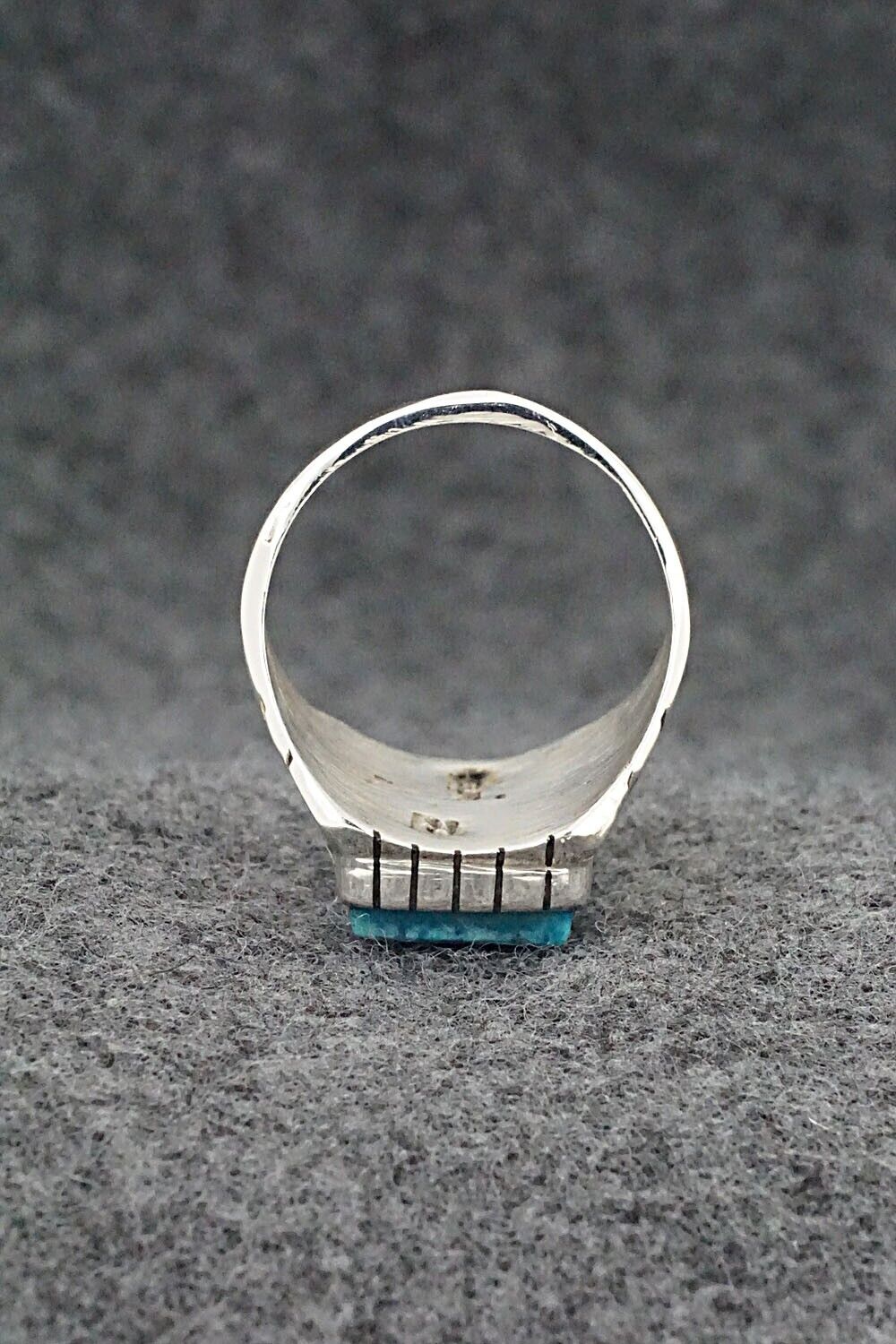 Turquoise & Sterling Silver Ring - Trevor Jack - Size 10.5