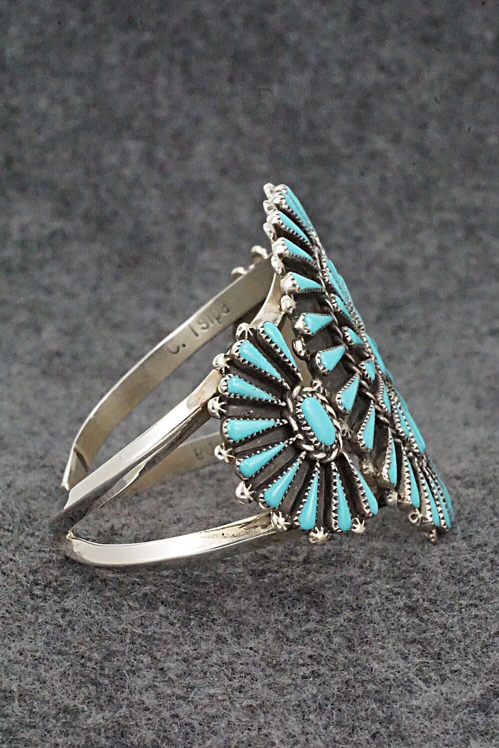 Turquoise & Sterling Silver Bracelet - Carlos Tsipa
