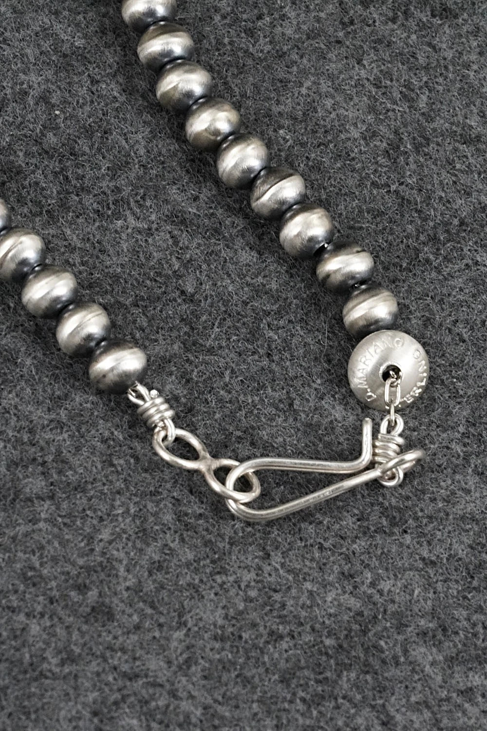 Sterling Silver Navajo Pearl Necklace 14" - Dorinda Mariano