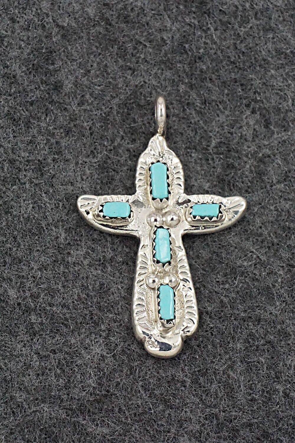 Turquoise & Sterling Silver Pendant - Verona Quam