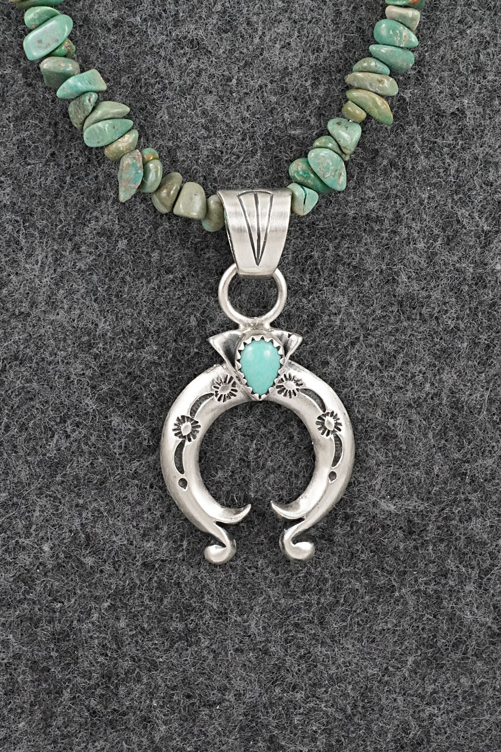 Turquoise & Sterling Silver Necklace 16" - Louise Joe