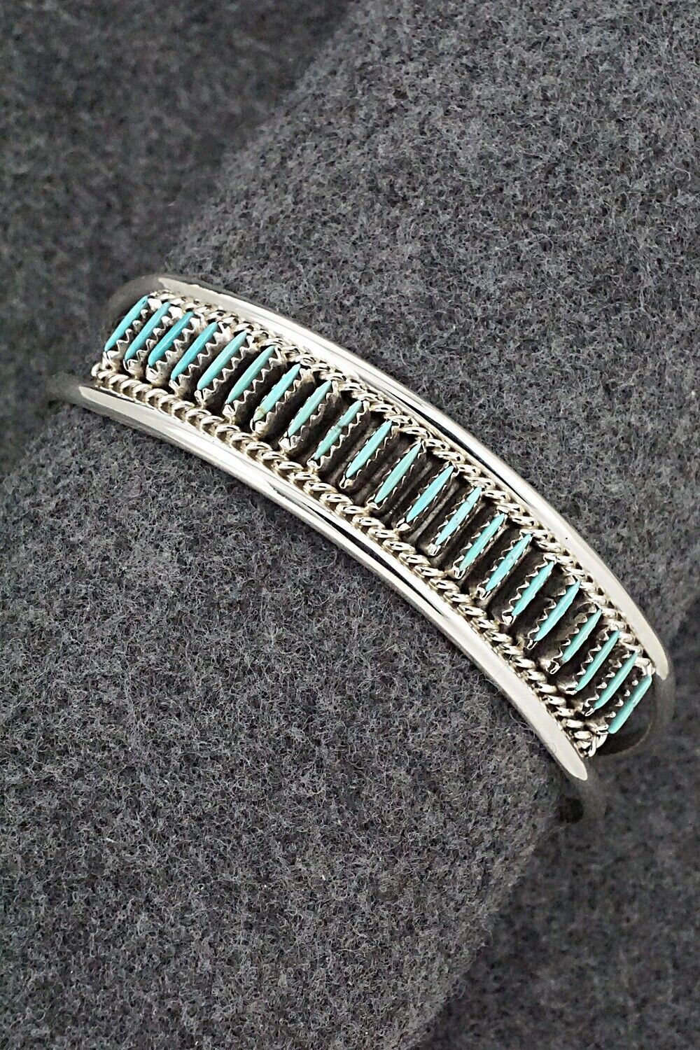 Turquoise & Sterling Silver Bracelet - Roland Francisco