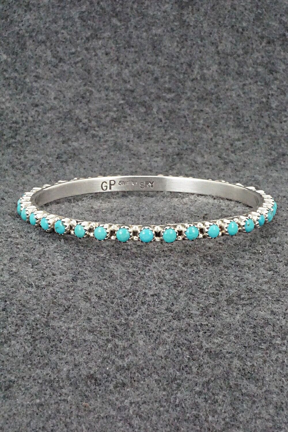 Turquoise & Sterling Silver Bangle - Gaynell Parker