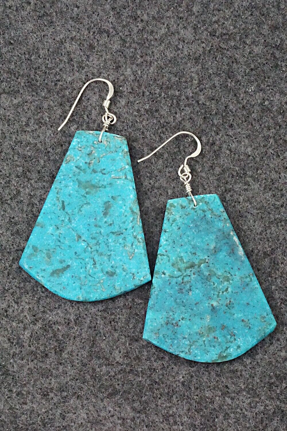 Turquoise & Sterling Silver Earrings - Lupe Lovato