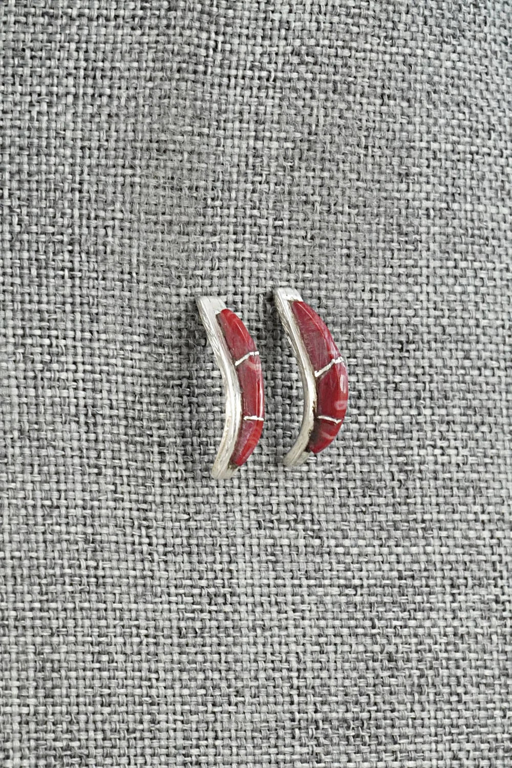 Coral & Sterling Silver Earrings - Kent Lonjose