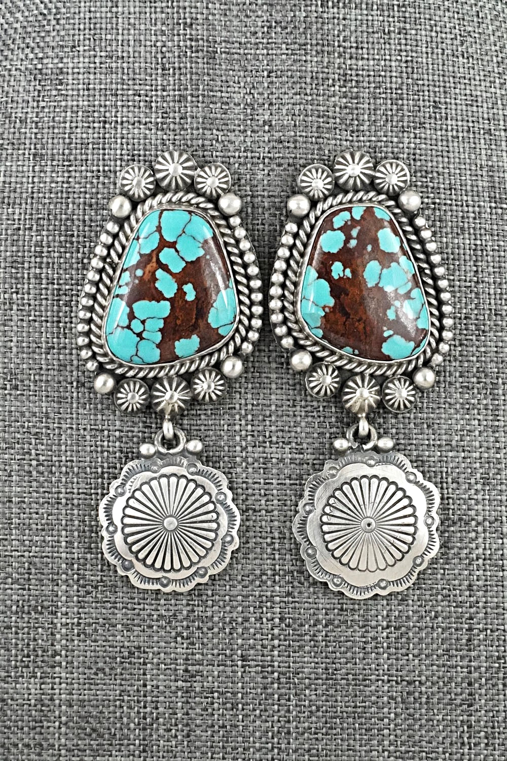 Turquoise & Sterling Silver Earrings - Michael Calladitto