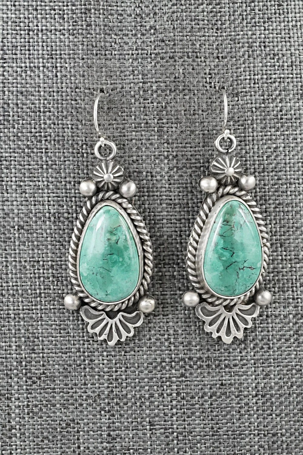 Turquoise & Sterling Silver Earrings - Michael Calladitto