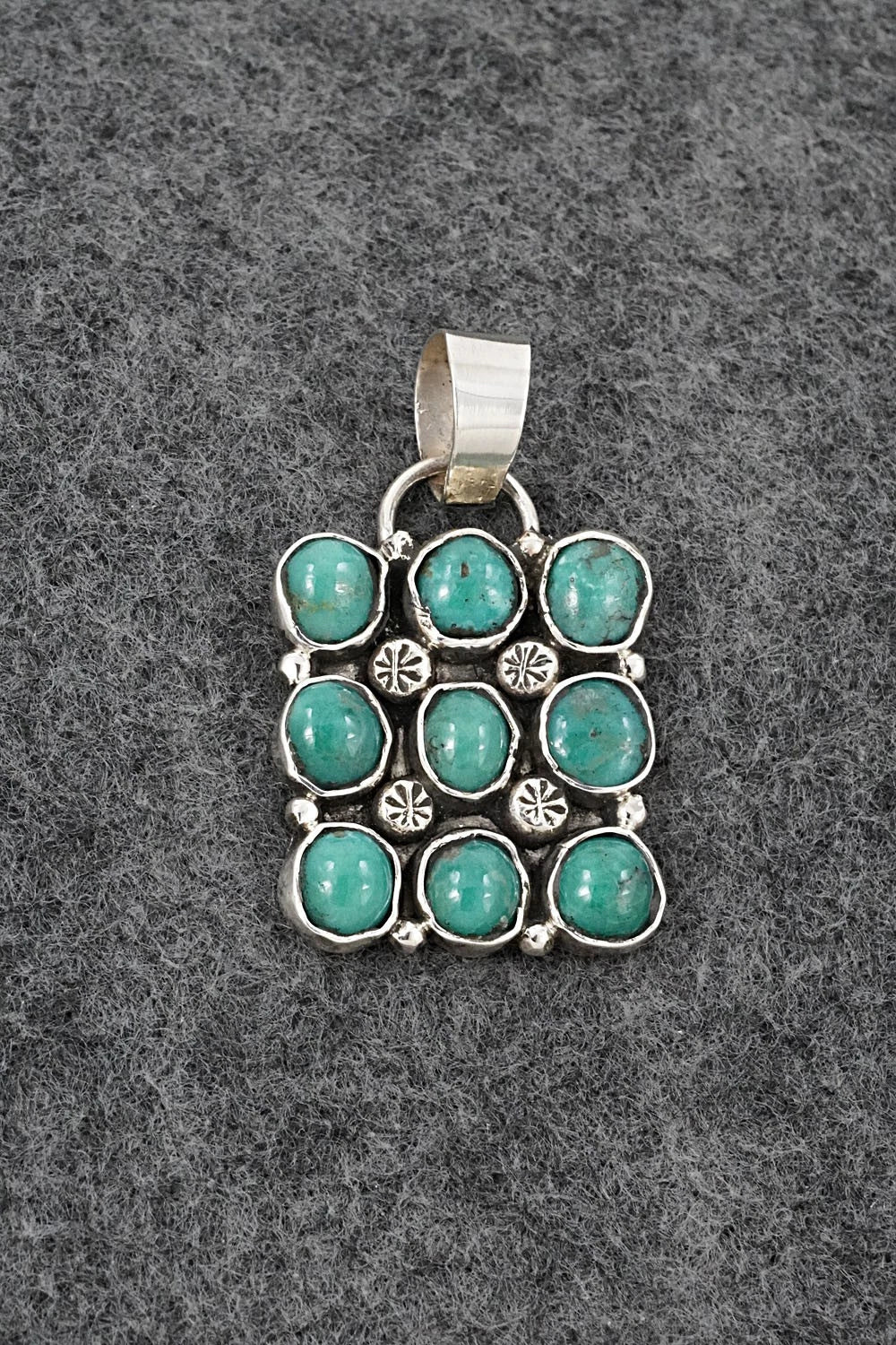 Turquoise & Sterling Silver Pendant - Priscilla Reeder