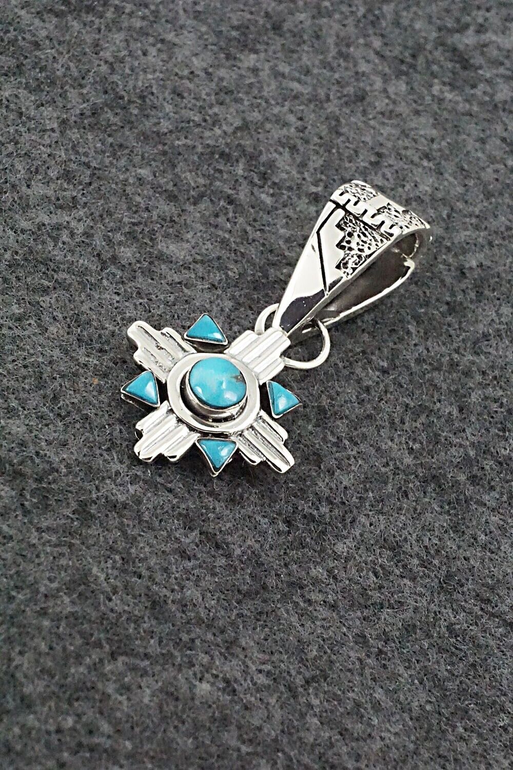 Turquoise and Sterling Silver Pendant - Sadie Jim