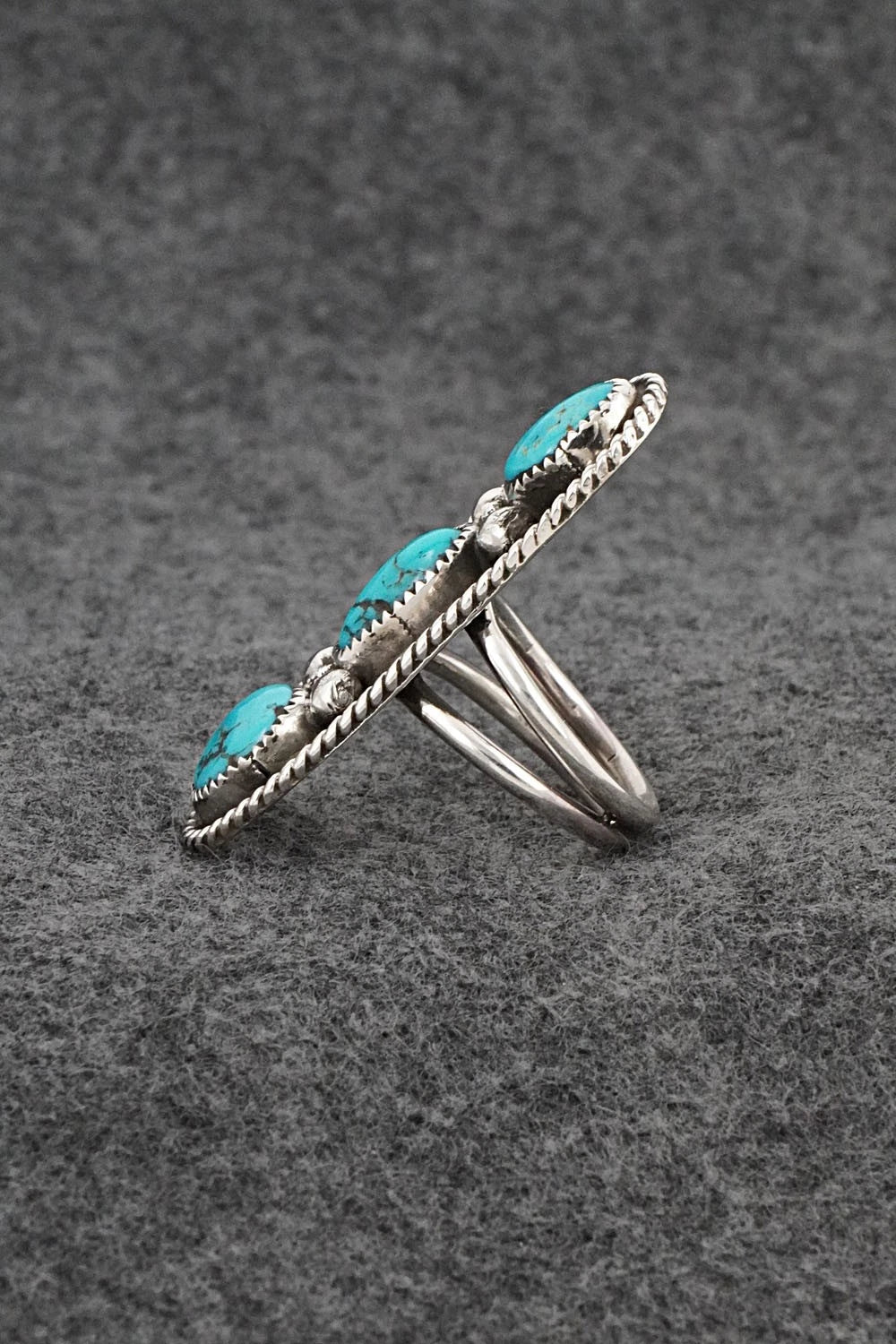 Turquoise & Sterling Silver Ring - Priscilla Reeder - Size 6.5