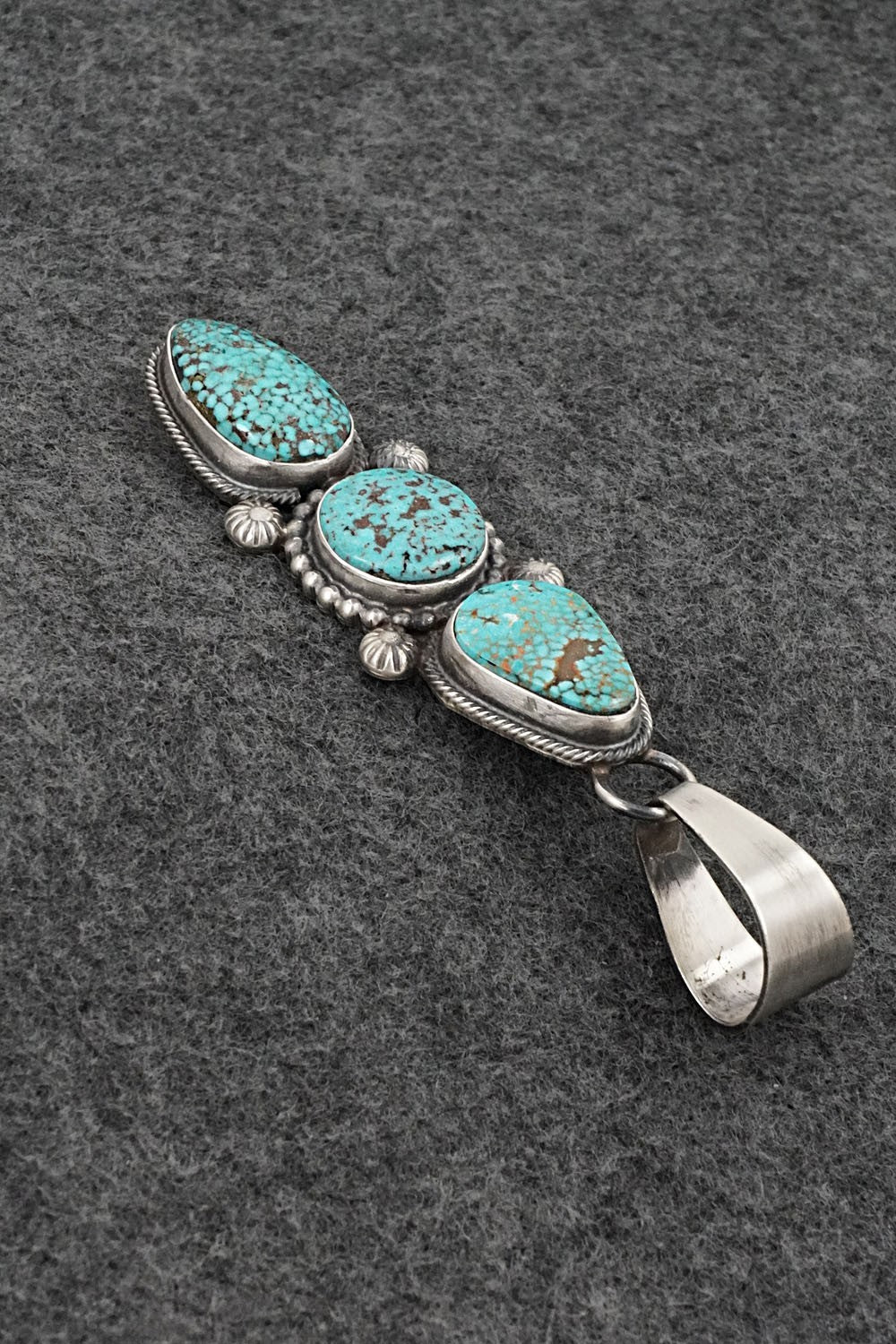 Turquoise & Sterling Silver Pendant - Randy Billy