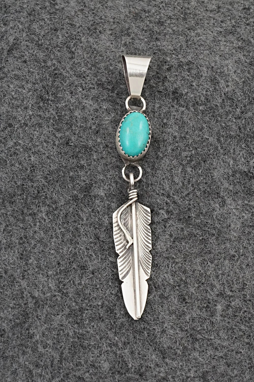 Turquoise & Sterling Silver Pendant - Chris Charley