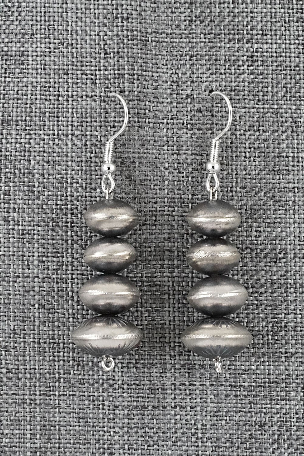 Sterling Silver Navajo Pearl Earrings - Angeline Miller