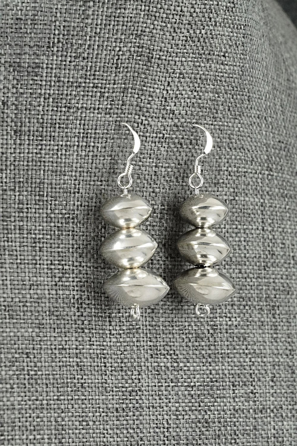 Sterling Silver Navajo Pearl Necklace & Earrings Set - Frankie Miller