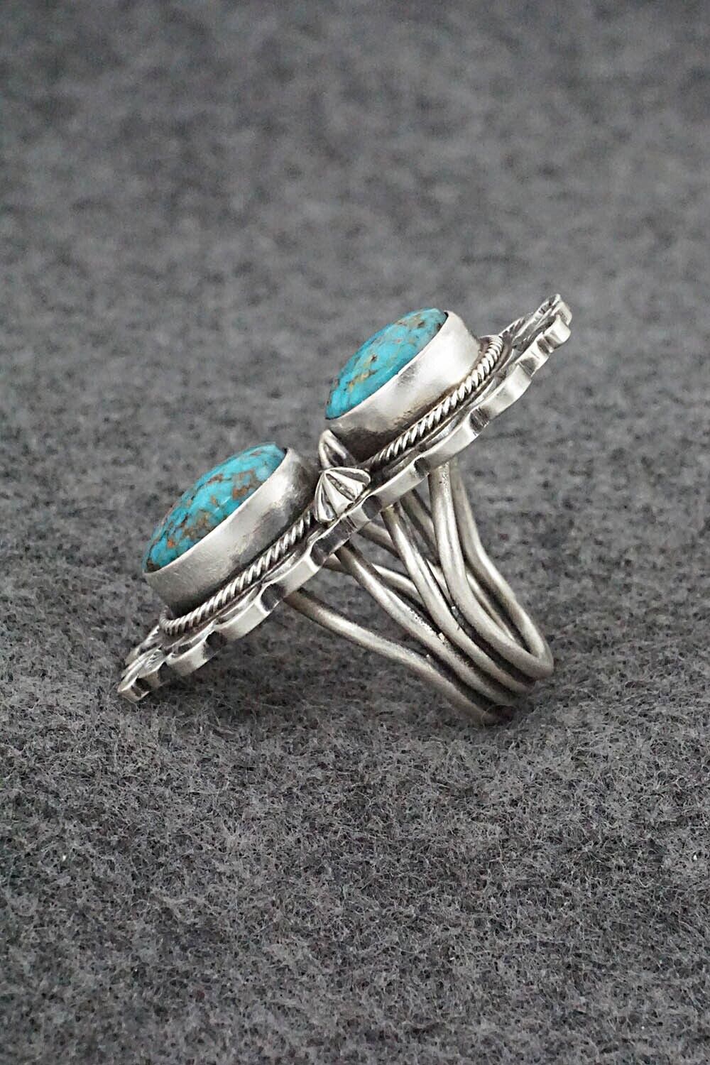 Turquoise & Sterling Silver Ring - Darrin Livingston - Size 7