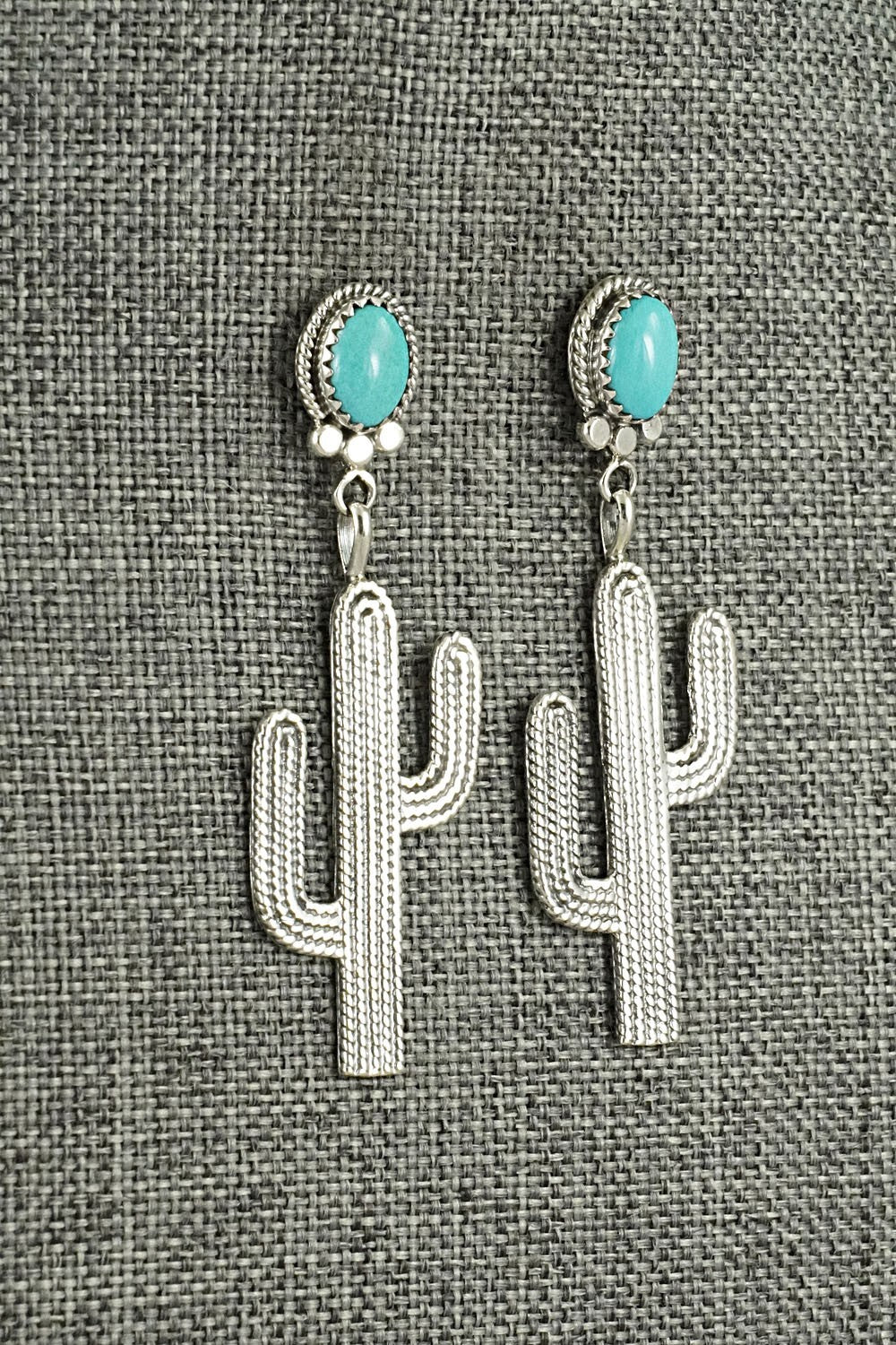 Turquoise & Sterling Silver Earrings - Annie Spencer