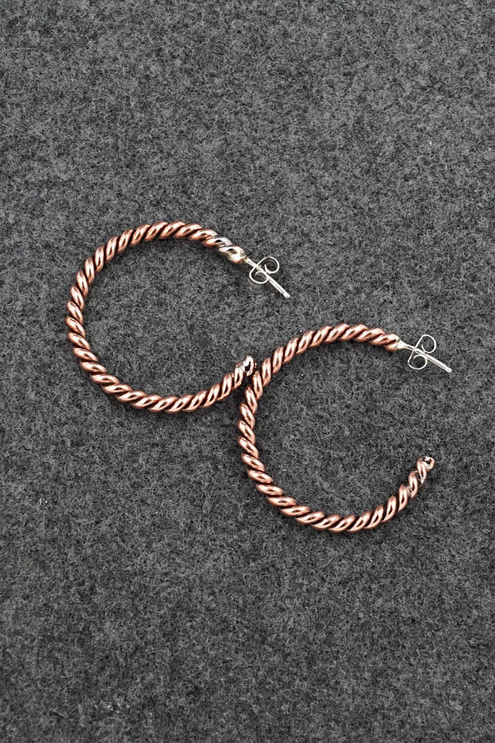 Copper Hoop Earrings - Elaine Tahe