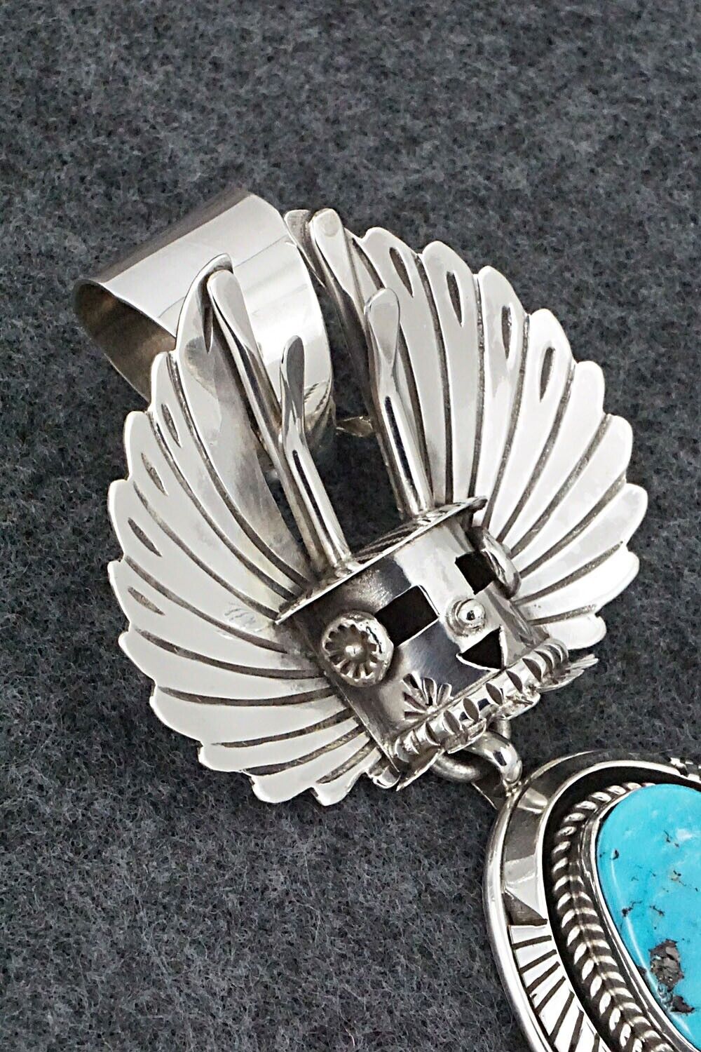 Turquoise & Sterling Silver Pendant - Rita Lee