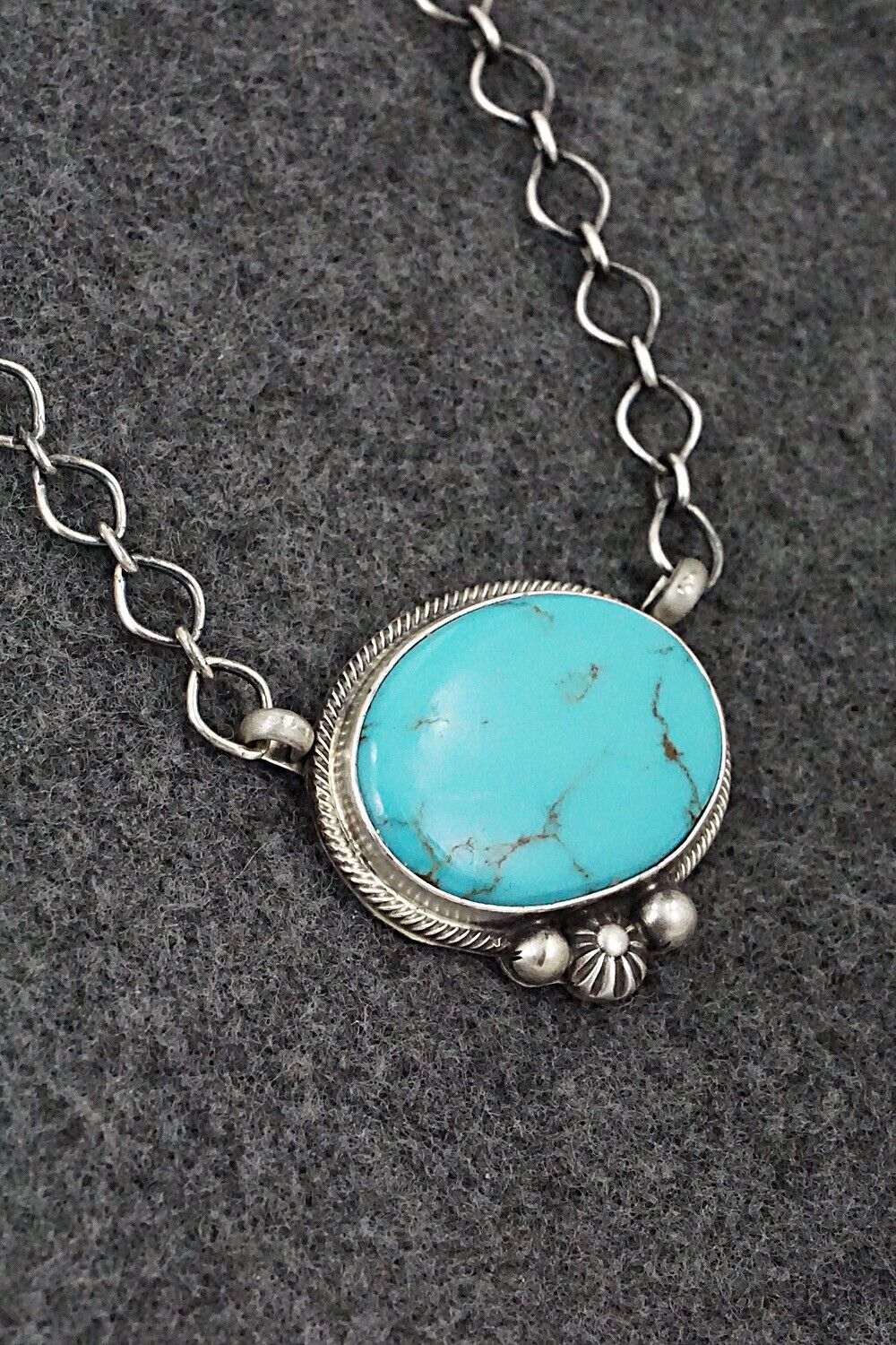 Turquoise & Sterling Silver Necklace - Kathleen Livingston