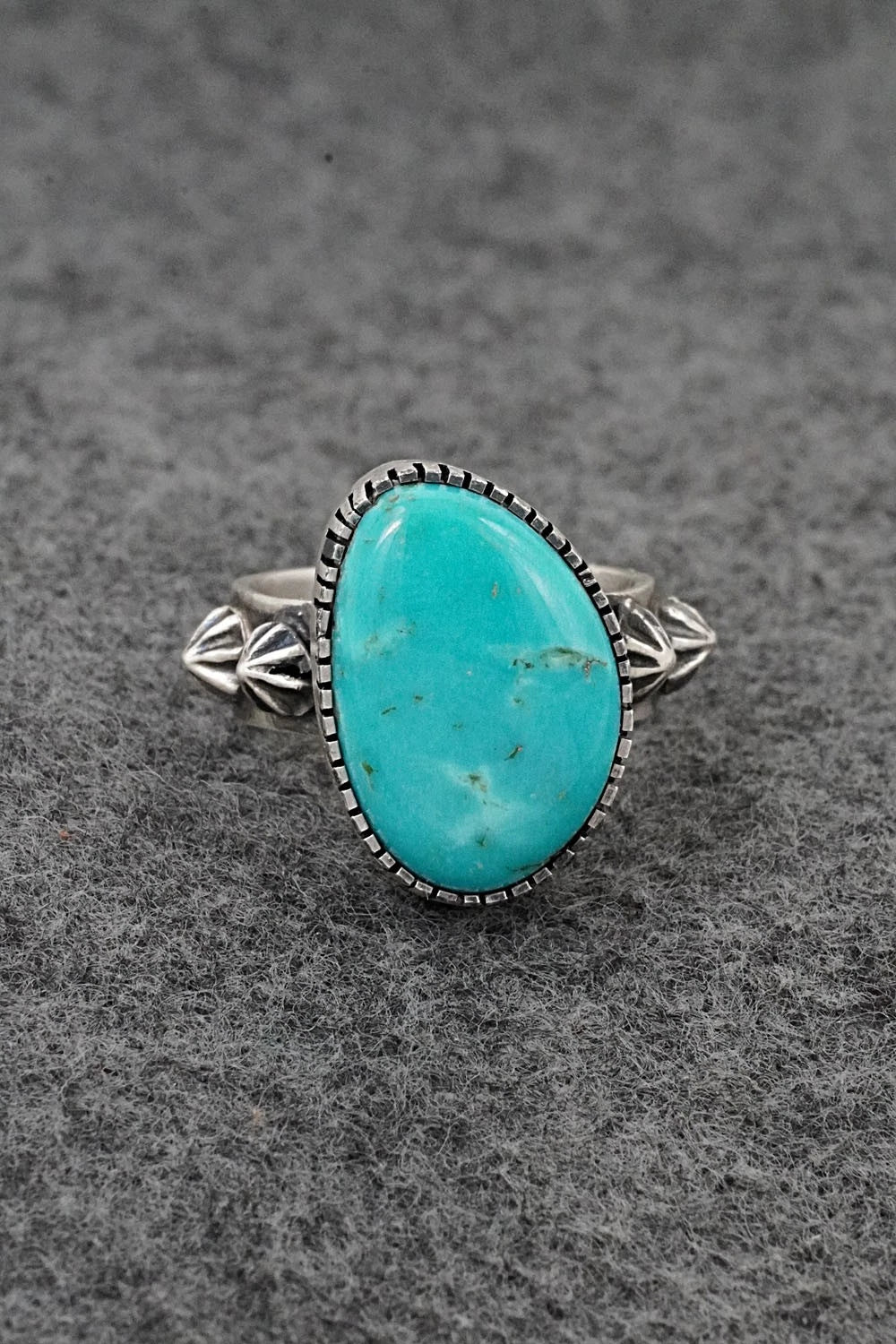 Turquoise & Sterling Silver Ring - Darrin Livingston - Size 8